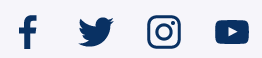 Small, blue social media icons from the footer